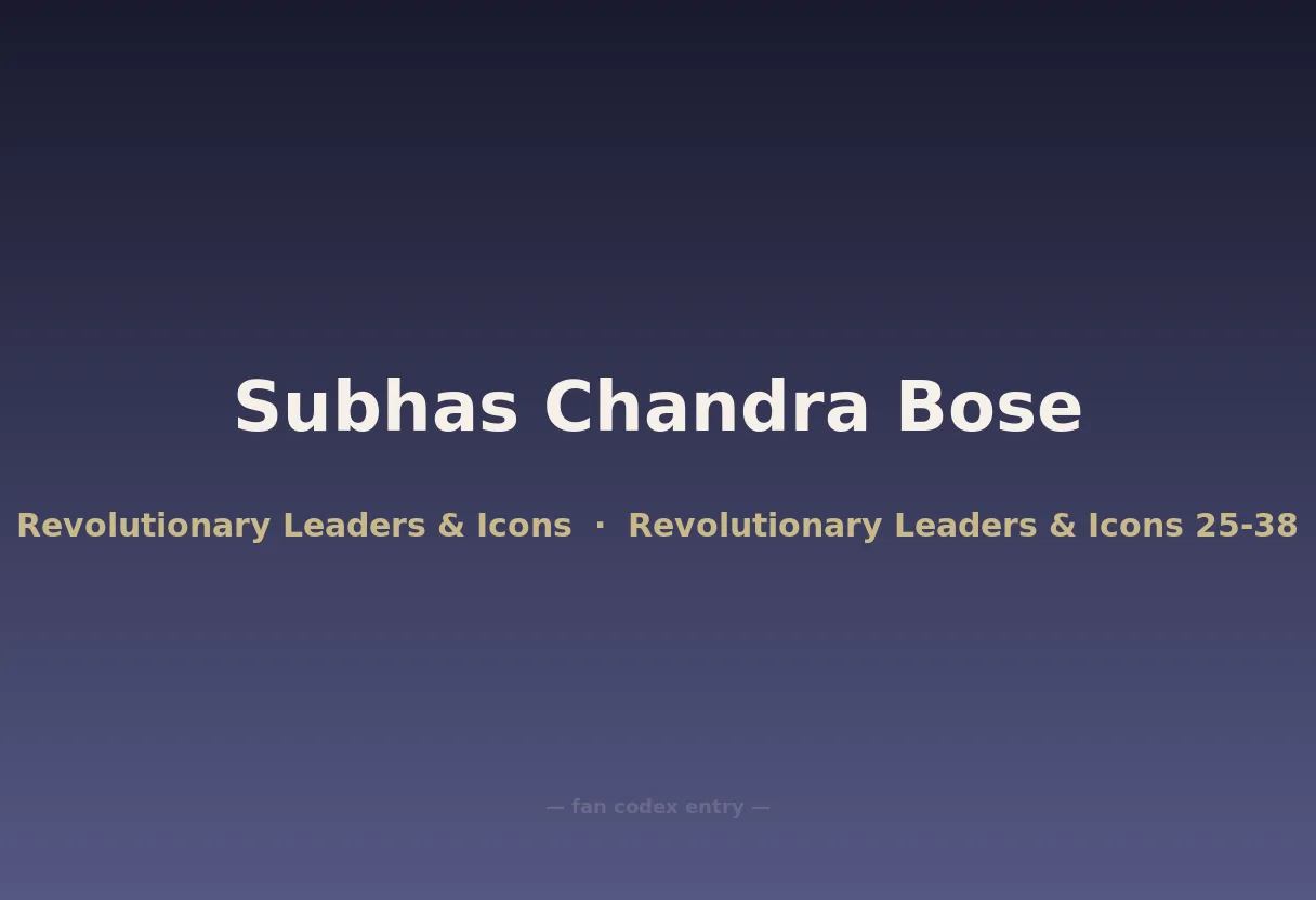 Subhas Chandra Bose